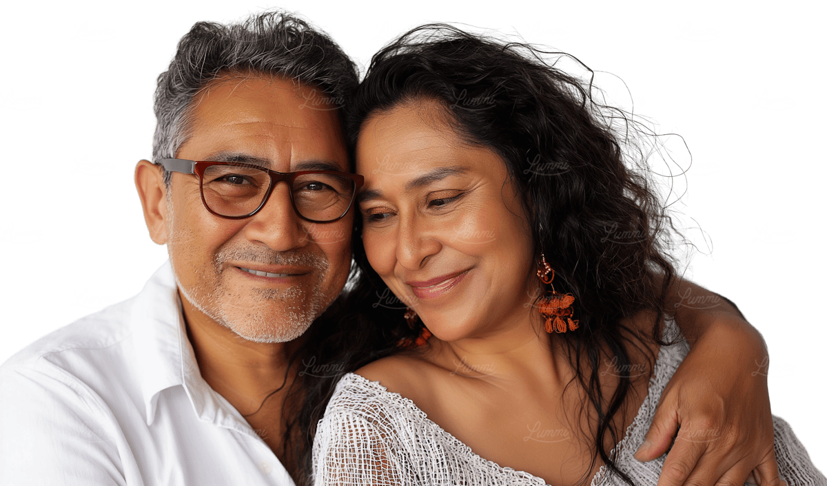 Happy couple embracing